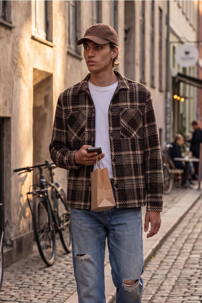 Jack & Jones zwarte heren overhemd | Sfeerbeeld, In situatie