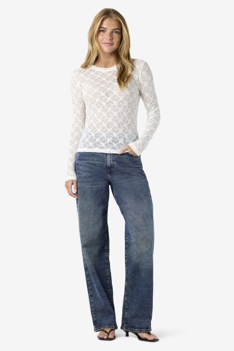 Noisy may beige dames top | Model