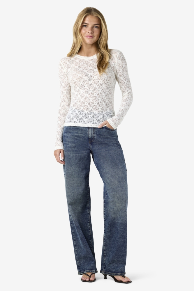 Noisy may beige dames top | Model