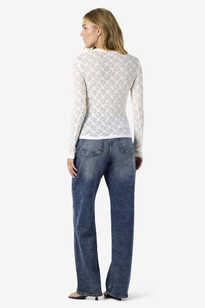 Noisy may beige dames top | Model