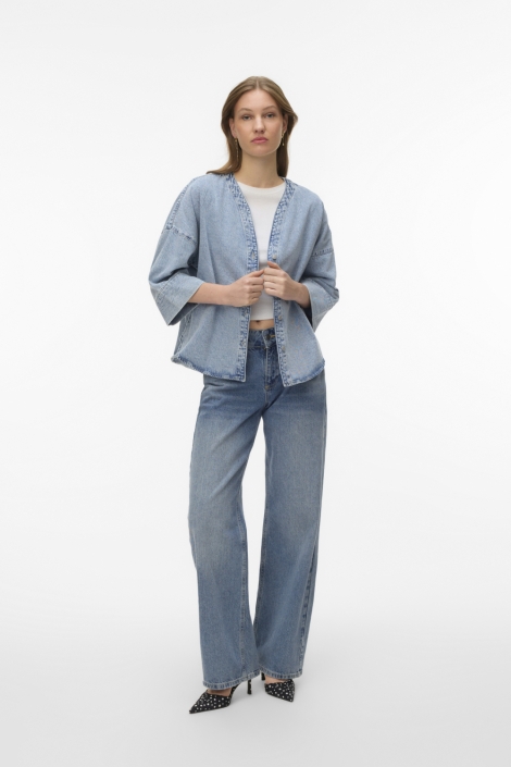 Vero Moda blauwe dames blouse | Model