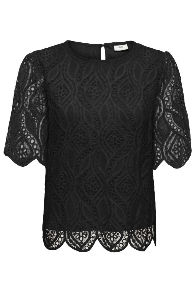 Jacqueline de Yong zwarte dames t-shirt | Vooraanzicht