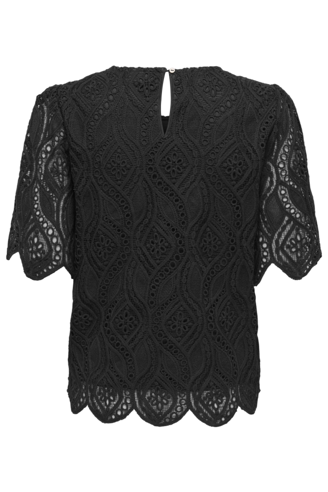 Jacqueline de Yong zwarte dames t-shirt | Achteraanzicht