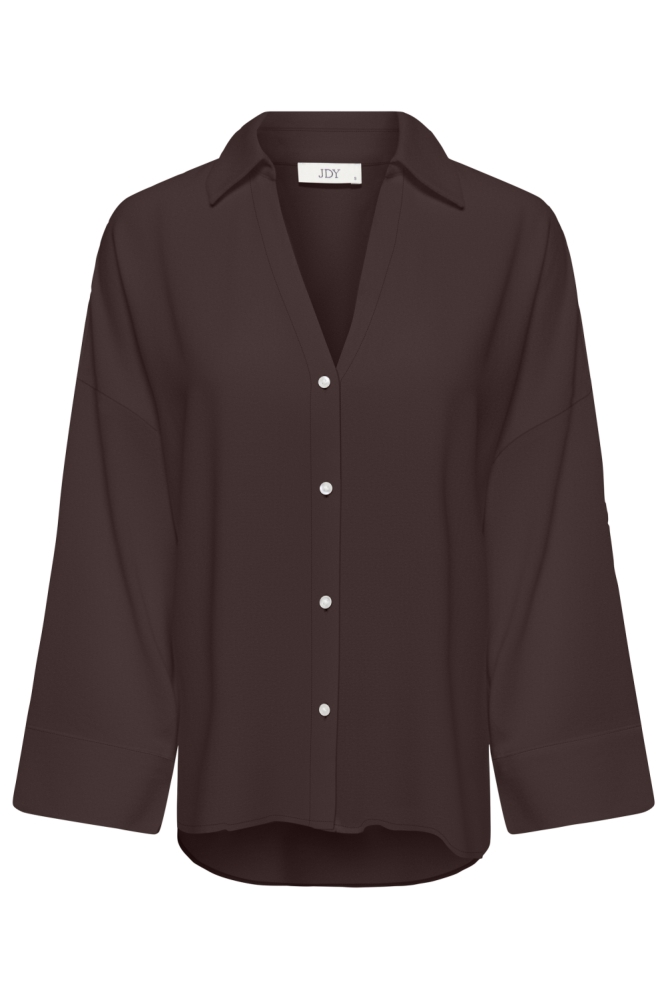 Jacqueline de Yong bruine dames blouse | Vooraanzicht