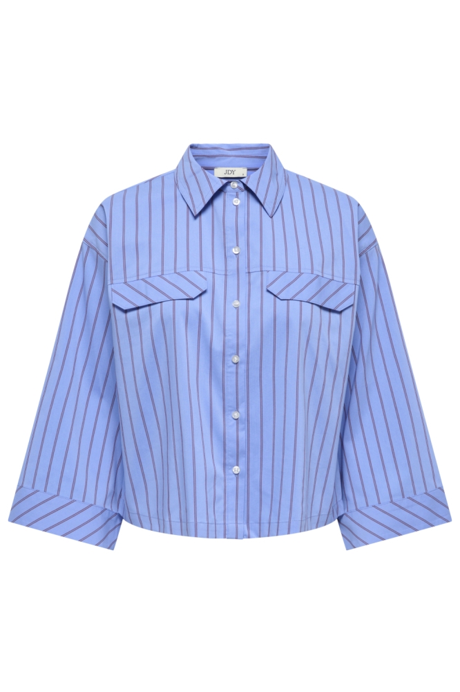 Jacqueline de Yong blauwe dames blouse | Vooraanzicht