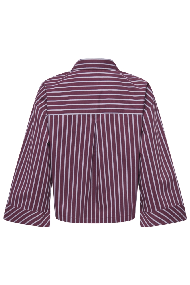 Jacqueline de Yong bordeaux dames blouse | Achteraanzicht