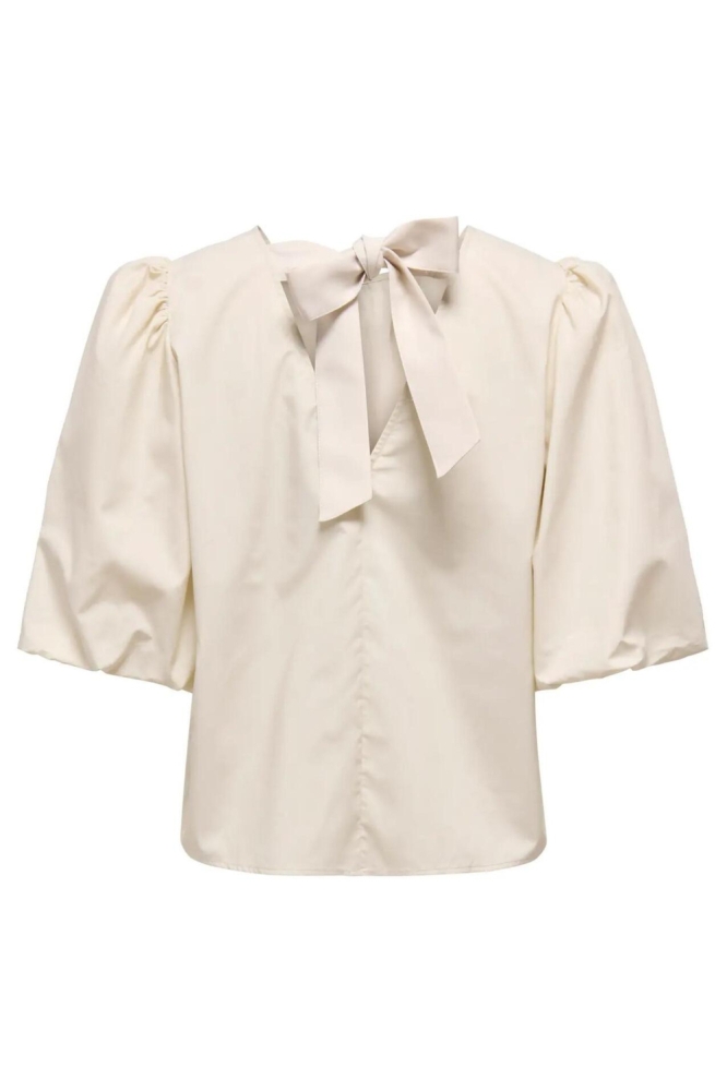 Jacqueline de Yong beige dames t-shirt | Achteraanzicht