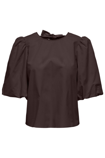 Jacqueline de Yong Blouse JDYMONILA 2/4 TENCEL BOW TOP WVN 15378201 COFFE BEAM