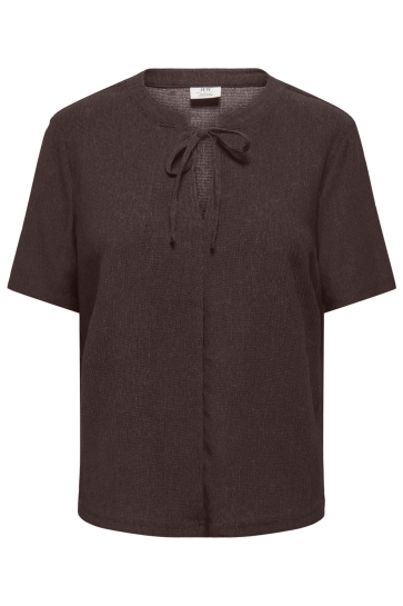 Jacqueline de Yong Blouse JDYDEBBIE SS V NECK TOP JRS DIA 15378188 COFFEE BEAN