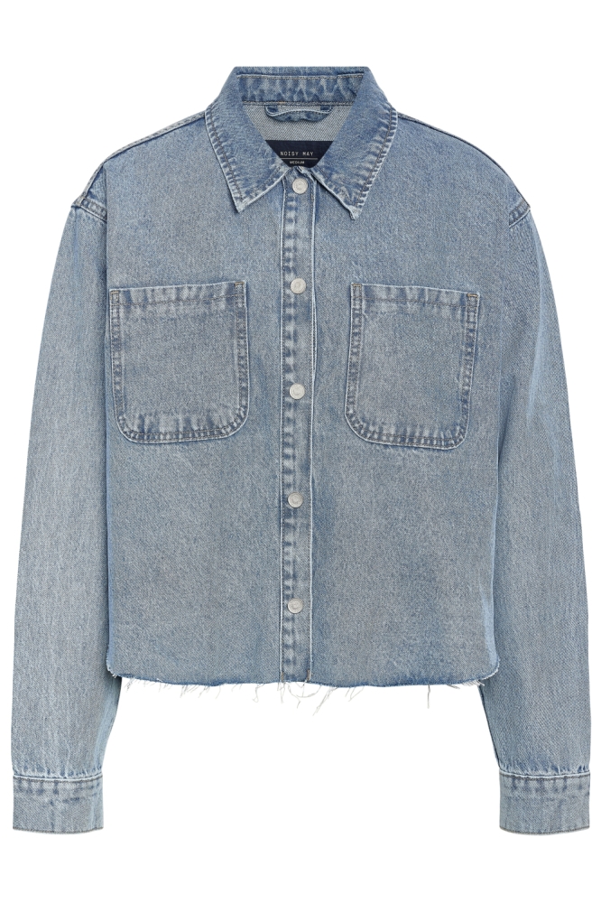 Noisy may blauwe dames jas | Vooraanzicht