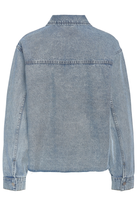 Noisy may blauwe dames jas | Achteraanzicht