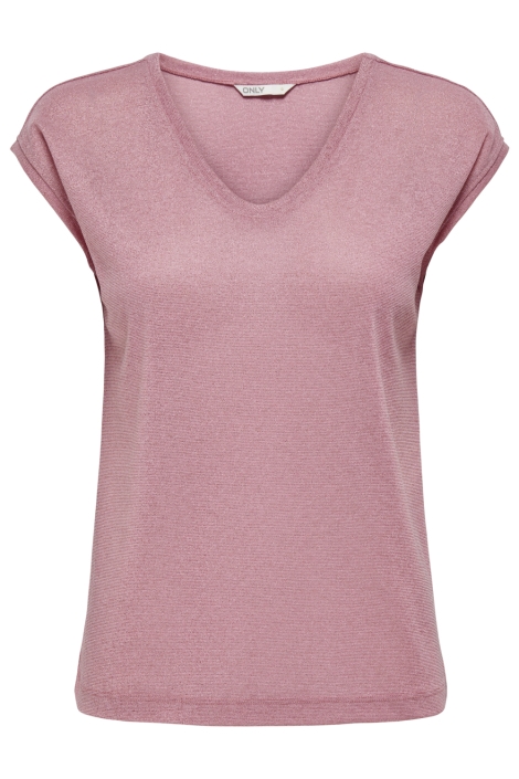 Only roze dames t-shirt | Vooraanzicht