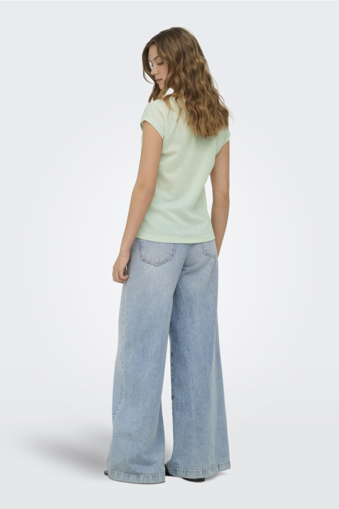Only groene dames t-shirt | Model