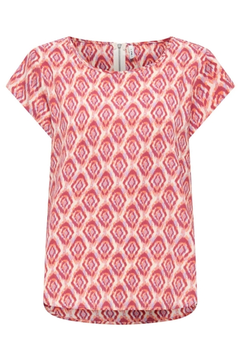 Only rode dames t-shirt | Vooraanzicht