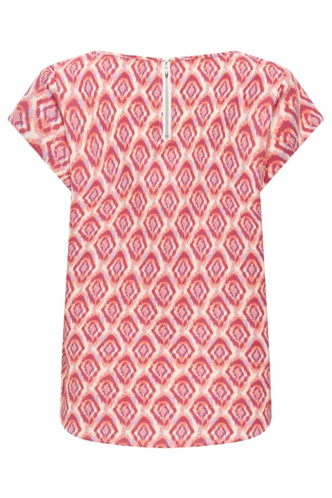 Only rode dames t-shirt | Achteraanzicht