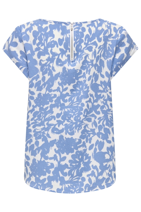 Only blauwe dames t-shirt | Achteraanzicht