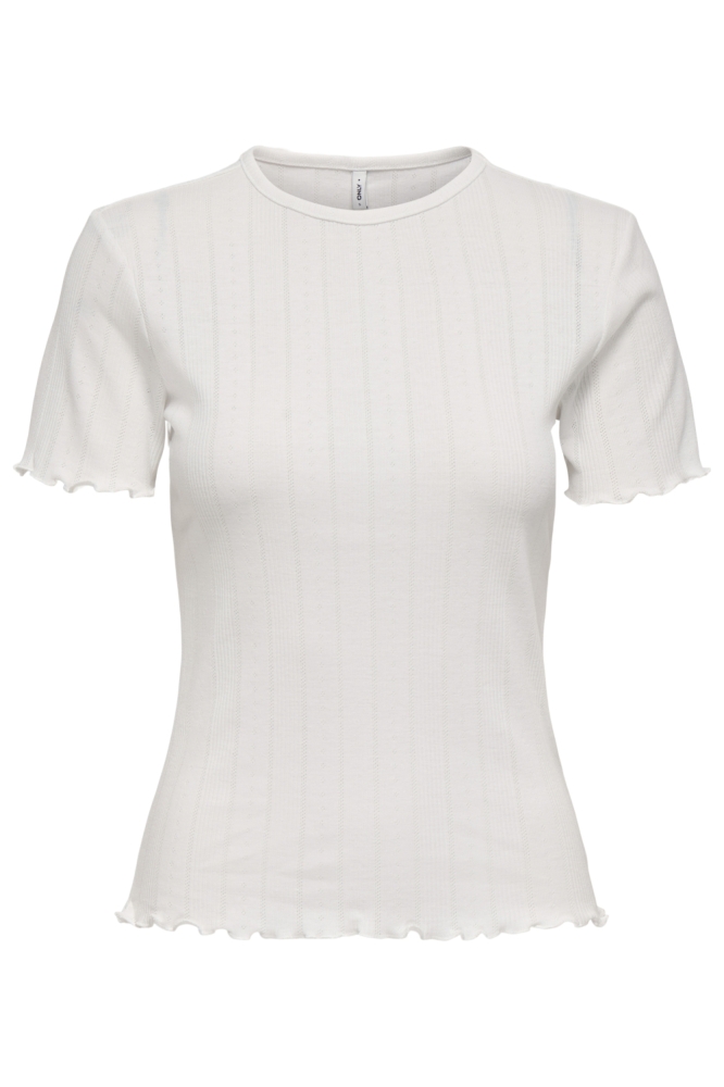Only witte dames t-shirt | Vooraanzicht