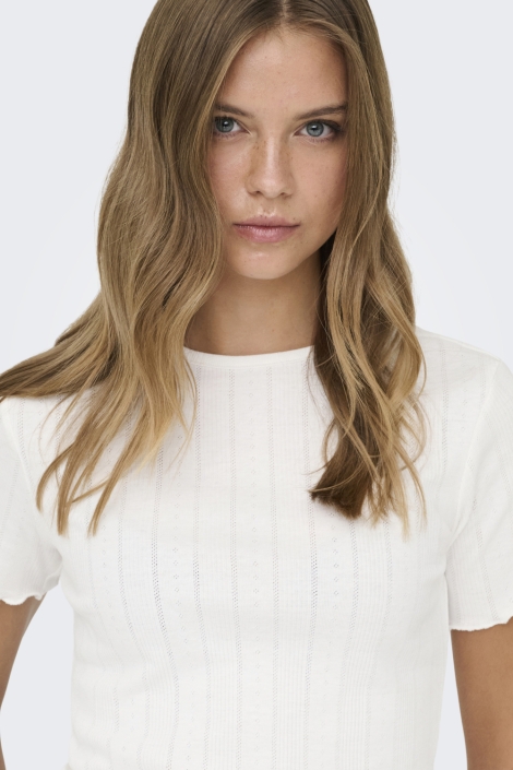 Only witte dames t-shirt | Close up
