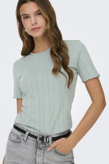 Only T-shirt ONLTENNA O-NECK S/S TOP JRS NOOS 15367557 Jadeite