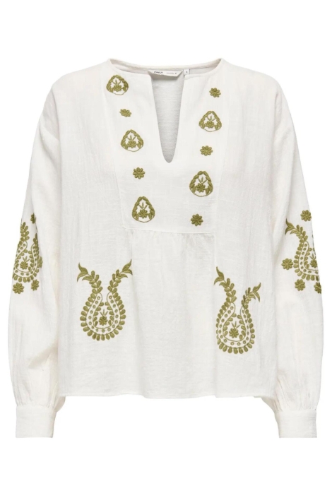 Only witte dames t-shirt | Vooraanzicht