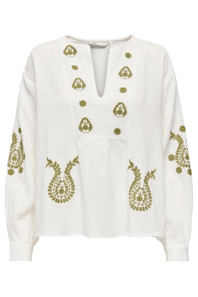 Only witte dames t-shirt | Vooraanzicht