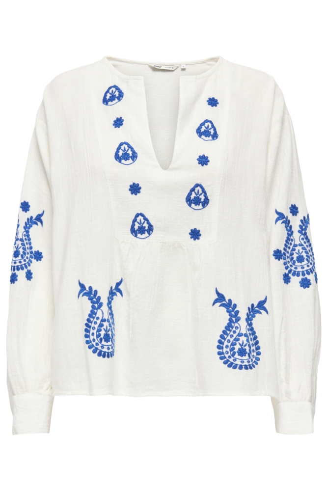 Only witte dames blouse | Vooraanzicht