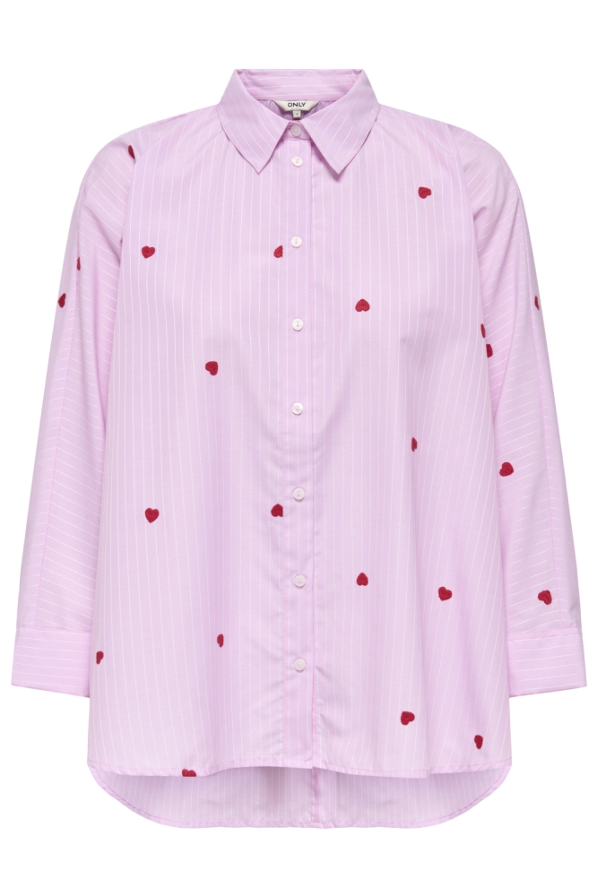 Only roze dames blouse | Vooraanzicht