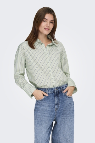 Only Blouse ONLOREGON ALVA LS REG SHIRT NOOS WV 15367554 CELADON GREEN/DOUGLA FIR