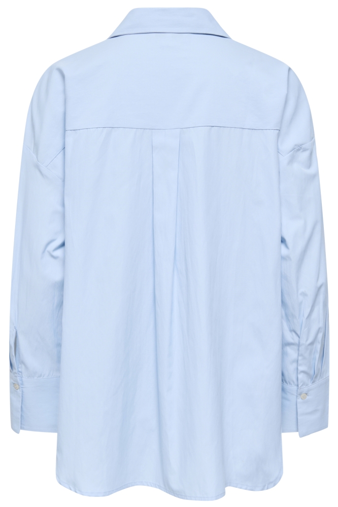 Only blauwe dames blouse | Achteraanzicht