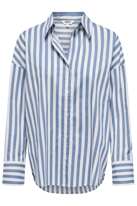 Only blauwe dames blouse | Vooraanzicht