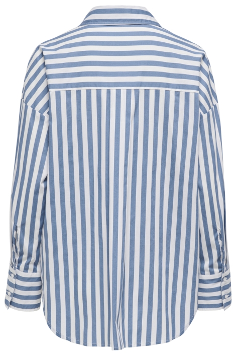 Only blauwe dames blouse | Achteraanzicht