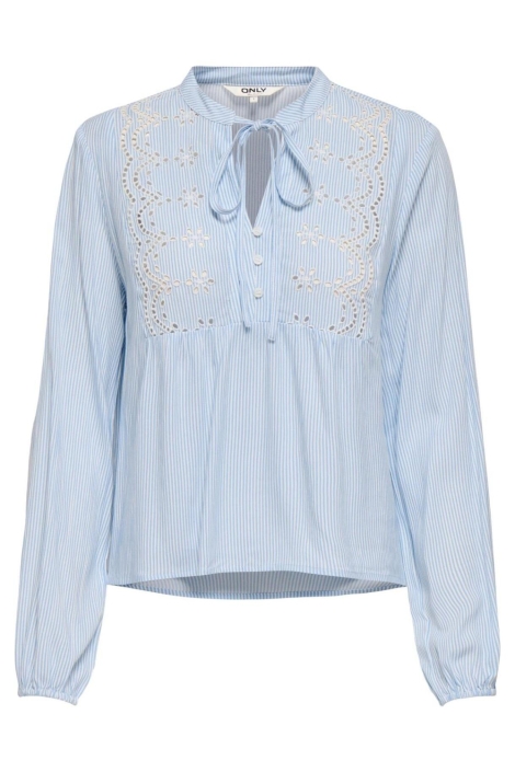 Only blauwe dames blouse | Vooraanzicht