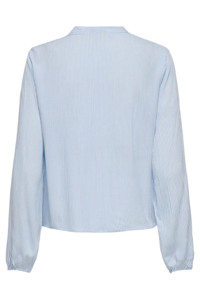 Only blauwe dames blouse | Achteraanzicht