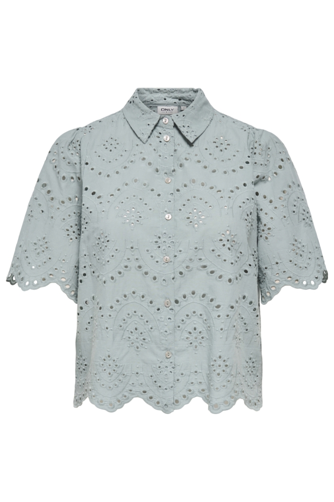 Only groene dames blouse | Vooraanzicht