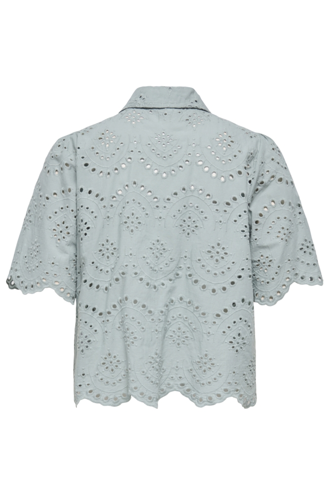 Only groene dames blouse | Achteraanzicht