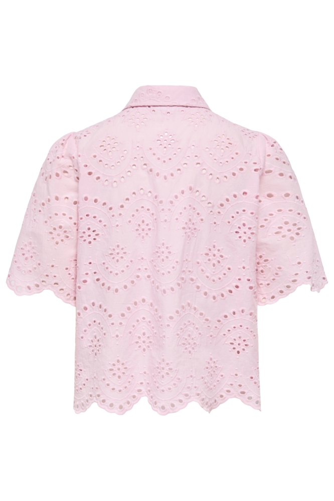 Only roze dames blouse | Achteraanzicht