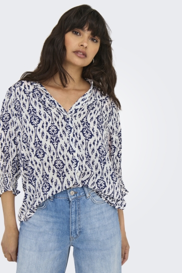 Only Blouse ONLRAYA 3/4 SHIRT WVN NOOS 15332997 NIGHT SKY/OCEAN GRAP