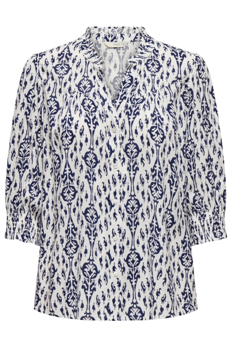 Only blauwe dames blouse | Vooraanzicht