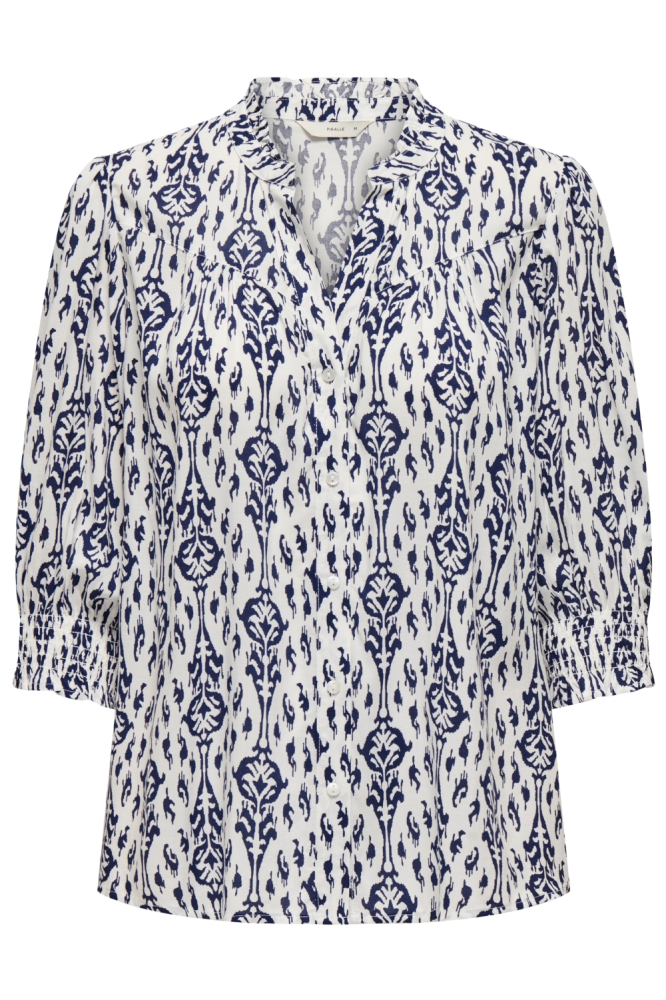 Only blauwe dames blouse | Vooraanzicht