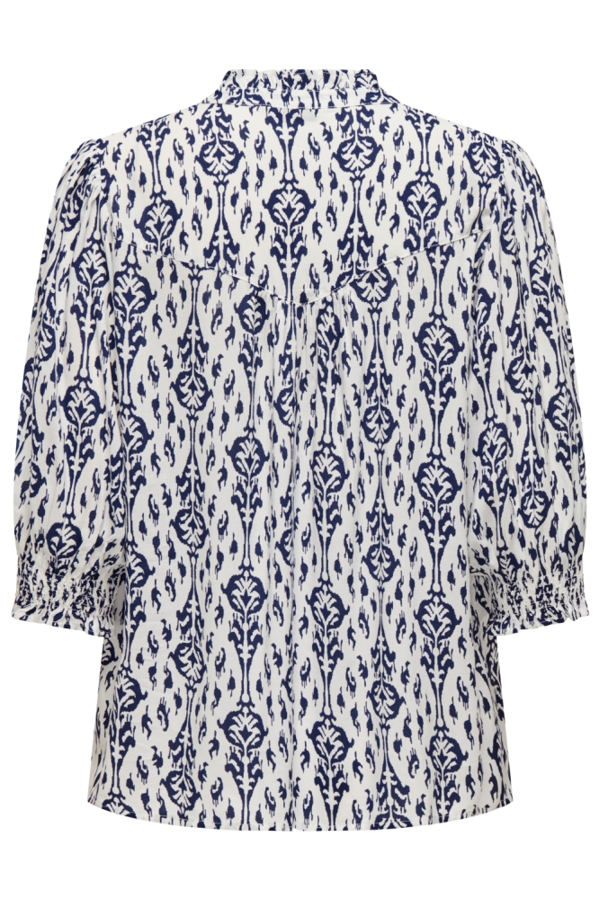 Only blauwe dames blouse | Achteraanzicht