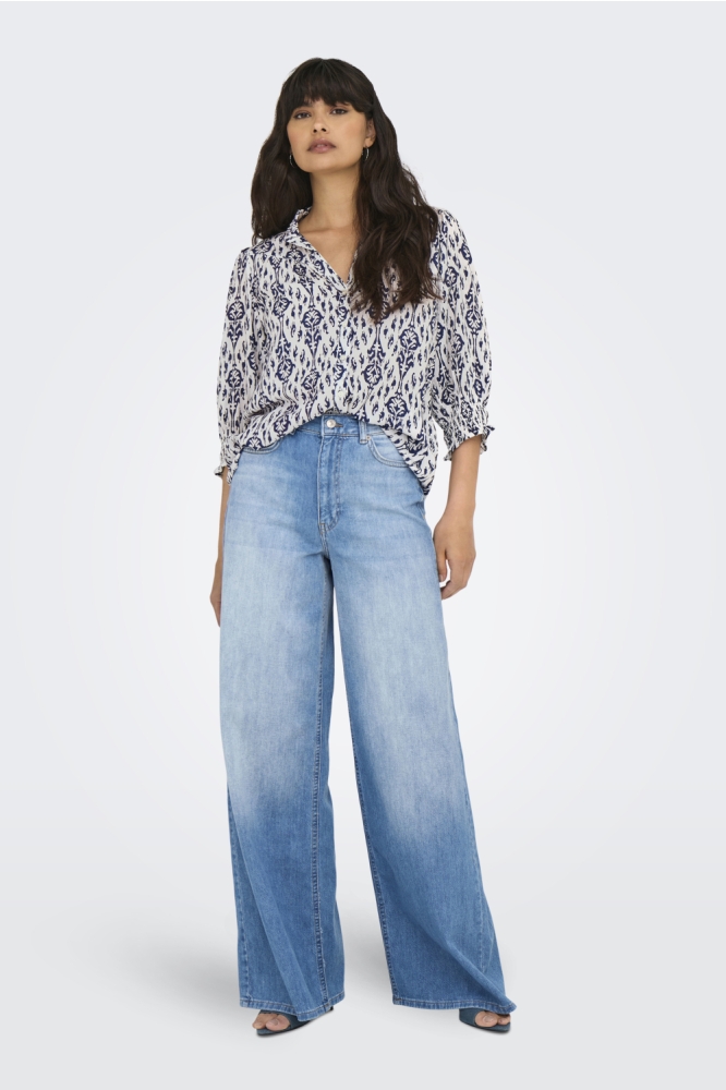 Only blauwe dames blouse | Model