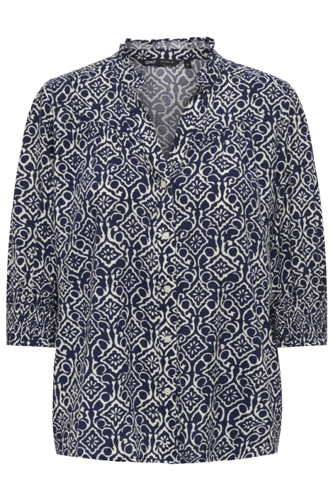Only blauwe dames blouse | Vooraanzicht
