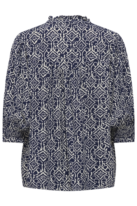 Only blauwe dames blouse | Achteraanzicht