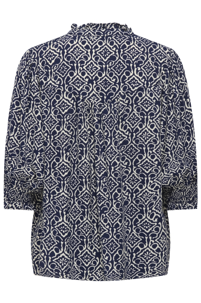 Only blauwe dames blouse | Achteraanzicht