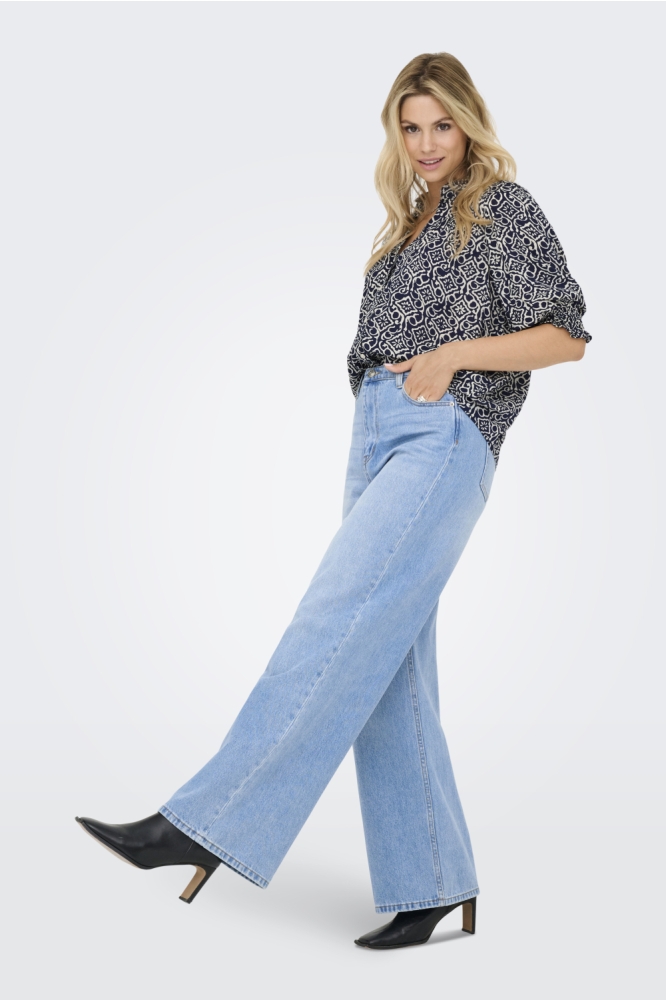 Only blauwe dames blouse | Model