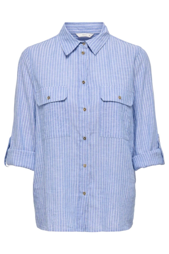 Only blauwe dames blouse | Vooraanzicht