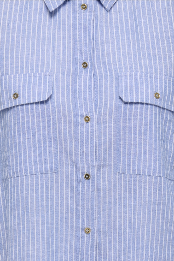 Only blauwe dames blouse | Close up