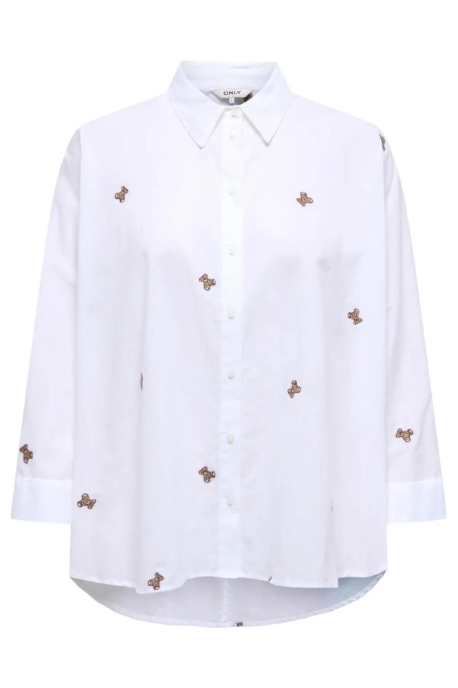 Only witte dames blouse | Vooraanzicht