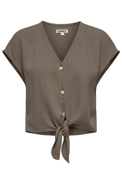 Only bruine dames blouse | Vooraanzicht