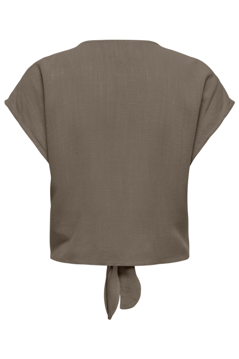 Only bruine dames blouse | Achteraanzicht